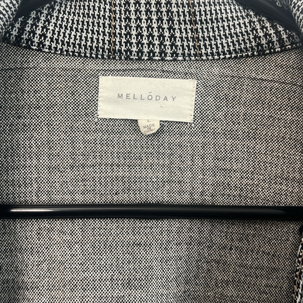 MELLODAY Gray Plaid Blazer - Womens L - Picture 2 of 7